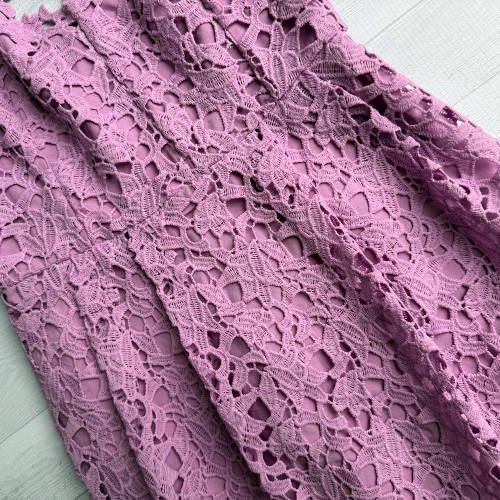 ASTR the Label Light Orchid Lace A-Line Midi Dress Size L - Picture 6 of 9